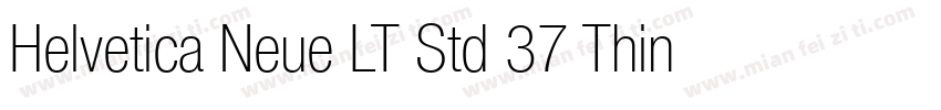 Helvetica Neue LT Std 37 Thin Conde字体转换